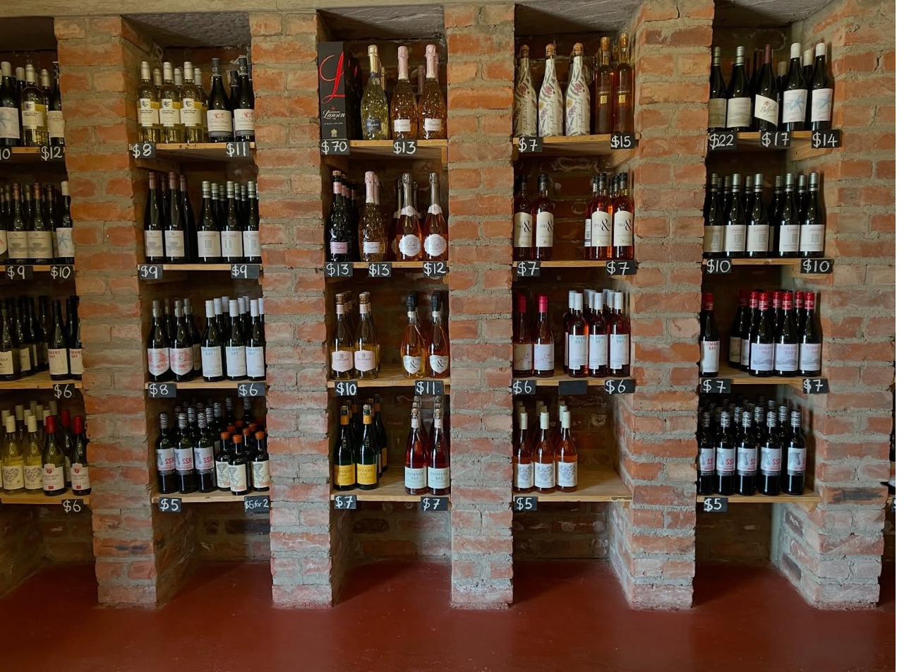 Wine selection wall